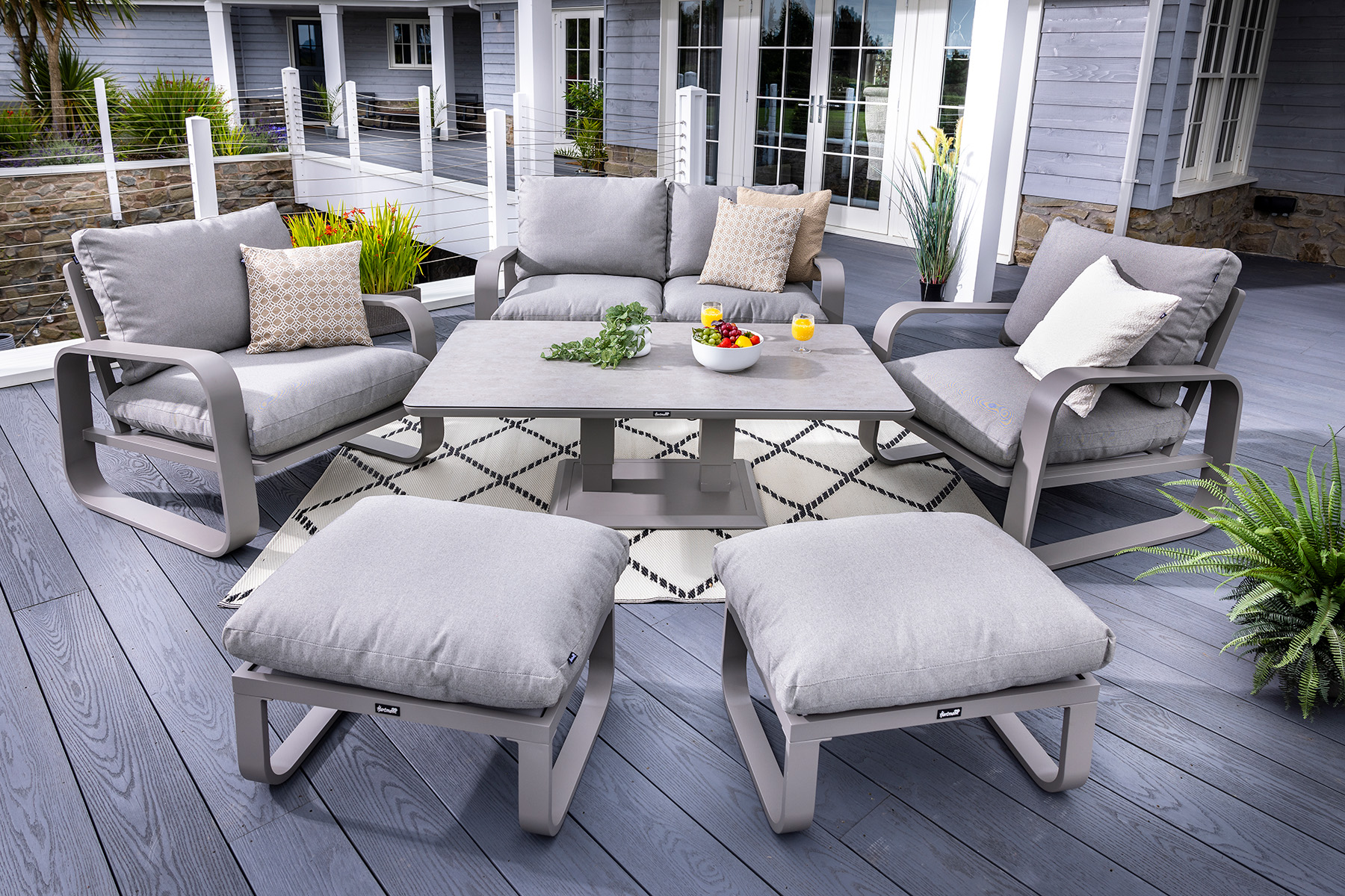 Halo 2 Seat Lounge Set with Adjustable Table - Halo - CloudCushion